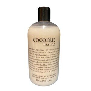 New Philosophy Coconut Frosting Shampoo Shower Gel & Bubble Bath 16 Fl. Oz.